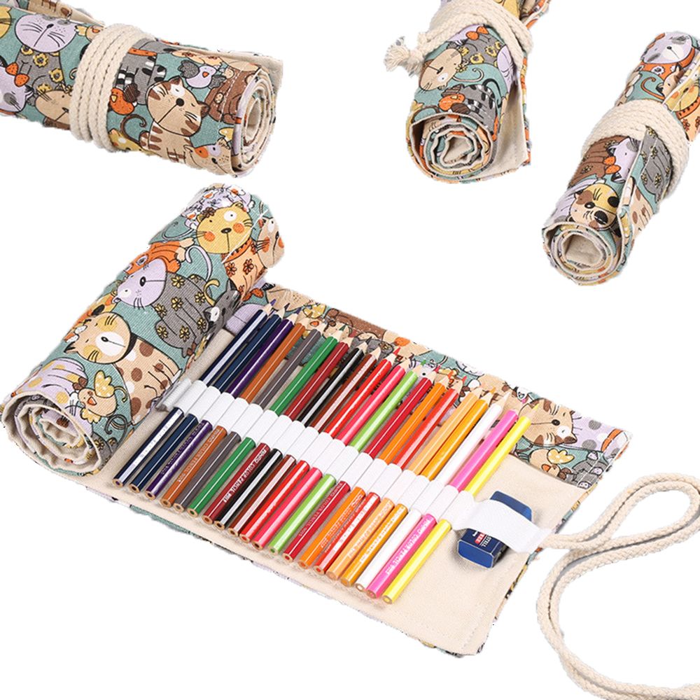Pen Pouch Roll - Мультяшный пенал для мальчиков и девочек,