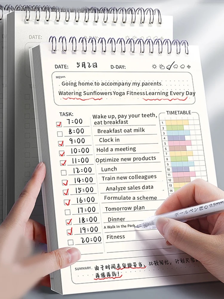 Office Stationery Supply List - 1 шт. Планер-ежедневник на спирали формата
