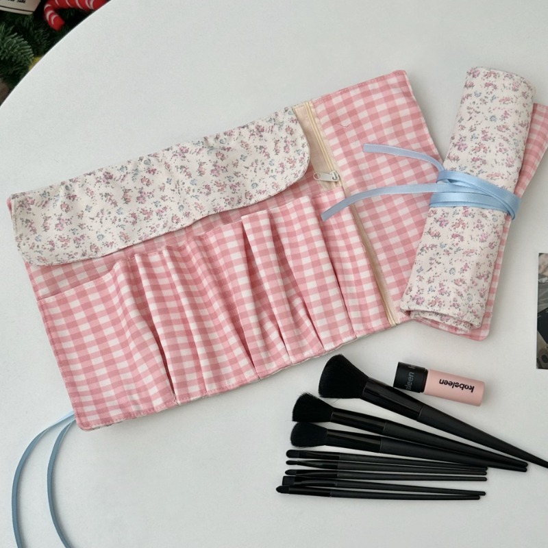 Pen Pouch Roll - Эстетические весенние свернутые сумки-карандаши с цветочным